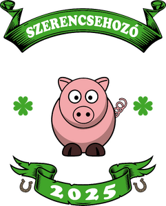 Szerencsehozó póló 2025 (sötét termékre)